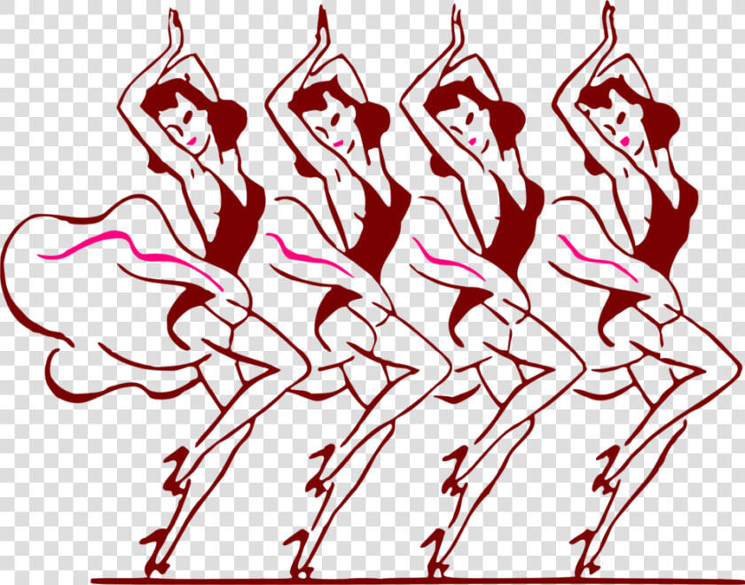 Line Art flower art   Latin Line Dance Clipart  HD Png DownloadTransparent PNG