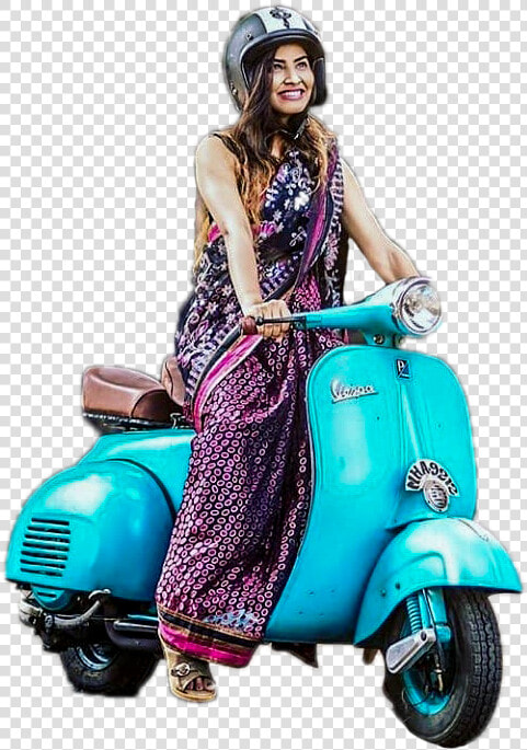 Girl With Scooty Png  Transparent PngTransparent PNG