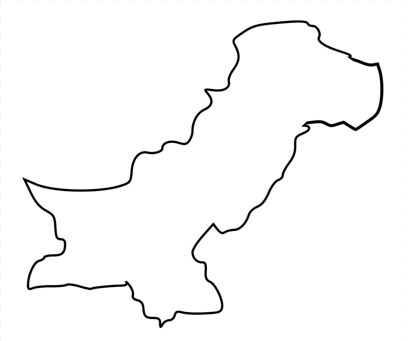 Black Outline Map Of Pakistan Clip Arts   Pakistan Cartoon Map  HD Png DownloadTransparent PNG