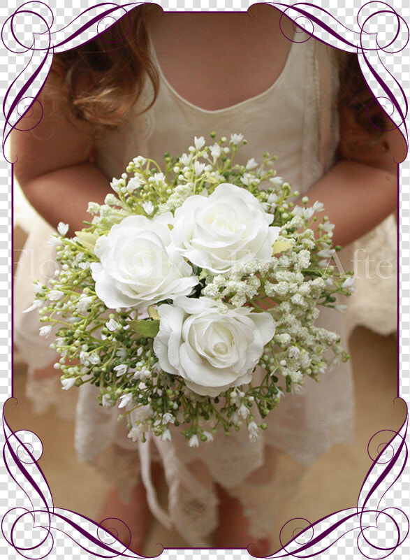 Andrea White Flower Girl Posy Gorgeous Artificial Bridal  HD Png DownloadTransparent PNG