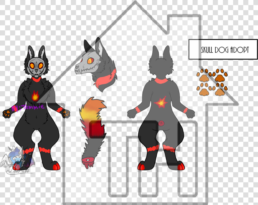 6nk7toe   Bean Ref Sheet Skull Dog  HD Png DownloadTransparent PNG