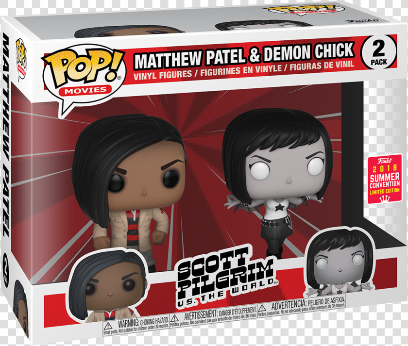 Funko Pop Scott Pilgrim 2 Pack Pop Sdcc Exclusive Matthew   Scott Pilgrim Vs The World Funko Pop  HD Png DownloadTransparent PNG