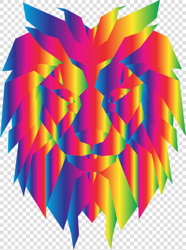 Prismatic Polygonal Lion Face 2 Clip Arts   Lion Prismatic  HD Png DownloadTransparent PNG