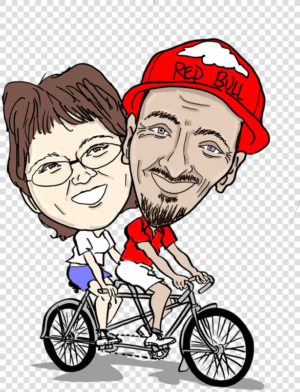 Picture   Caricature Tandem Bike  HD Png DownloadTransparent PNG