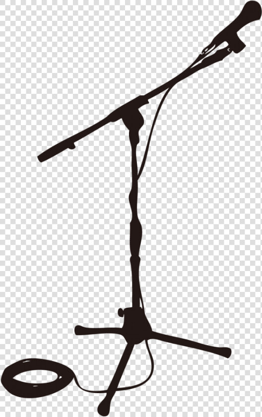 Microphone Stands Stage Drawing   Microphone With Stand Png  Transparent PngTransparent PNG