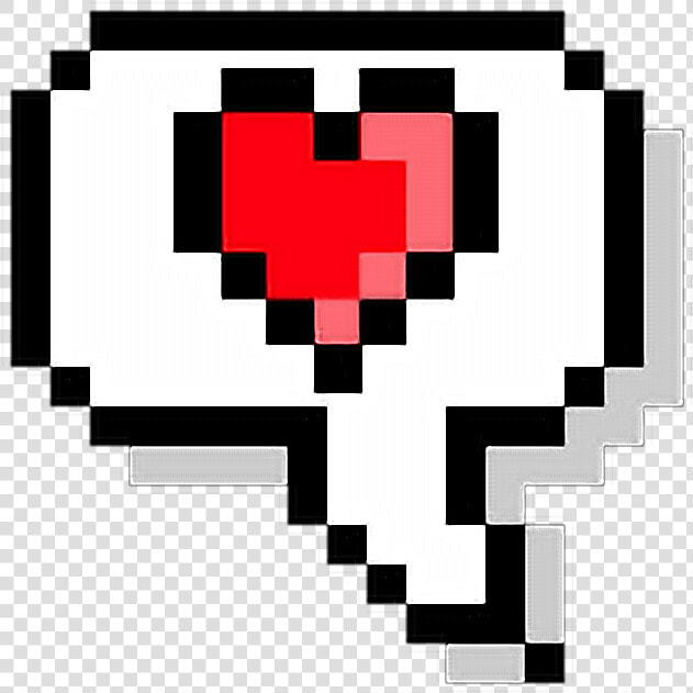  speechbubble  heart  red  love  cute   Aesthetic Pixel Speech Bubble  HD Png DownloadTransparent PNG