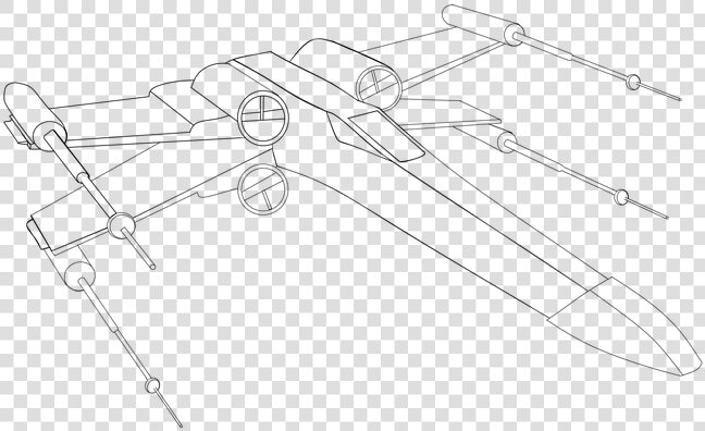 Star Wars  Spaceship  X wing  Rebellion   Sketch  HD Png DownloadTransparent PNG