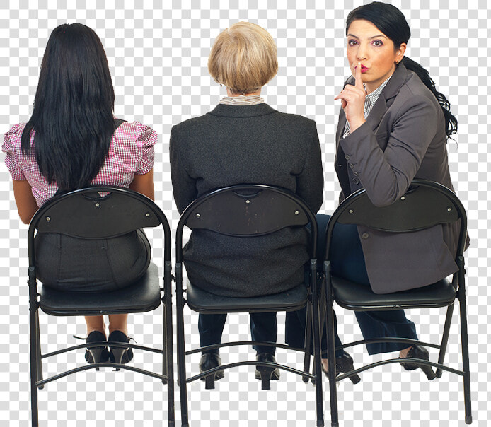 Transparent Shhh Clipart   Women Sitting In Chairs  HD Png DownloadTransparent PNG