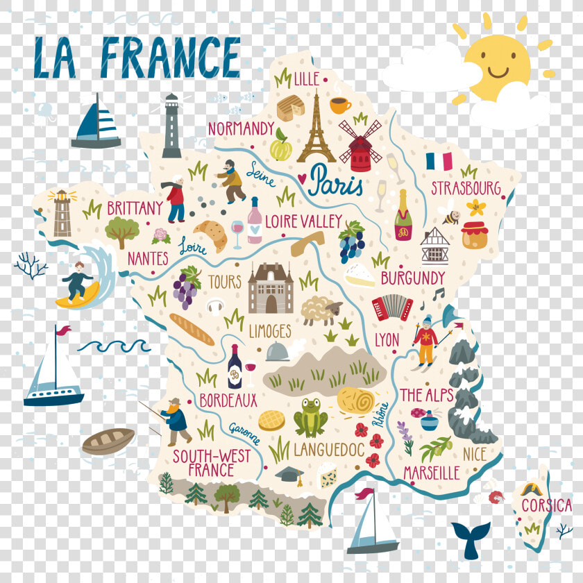 Map Of France   France Map Cute  HD Png DownloadTransparent PNG