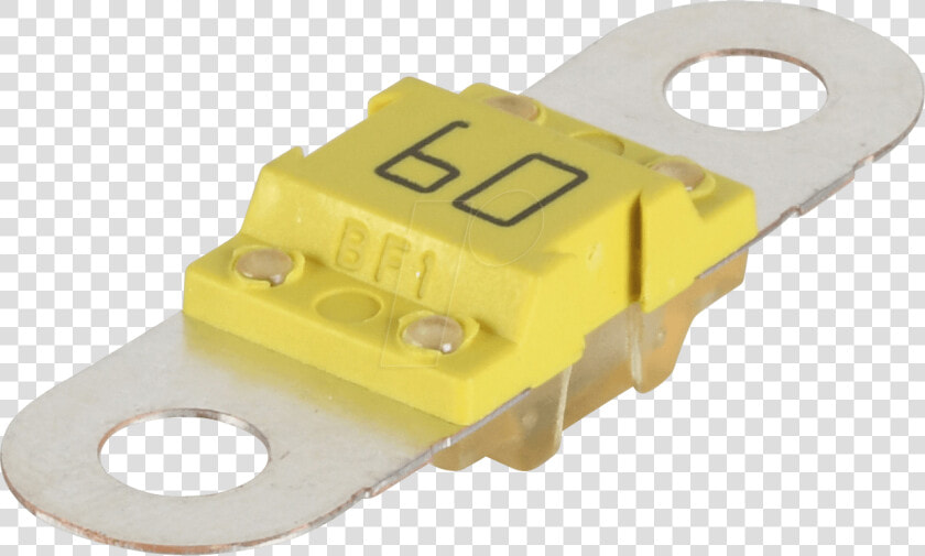 Auto Fuse Bf1 60a 32vdc Yellow Littelfuse  HD Png DownloadTransparent PNG