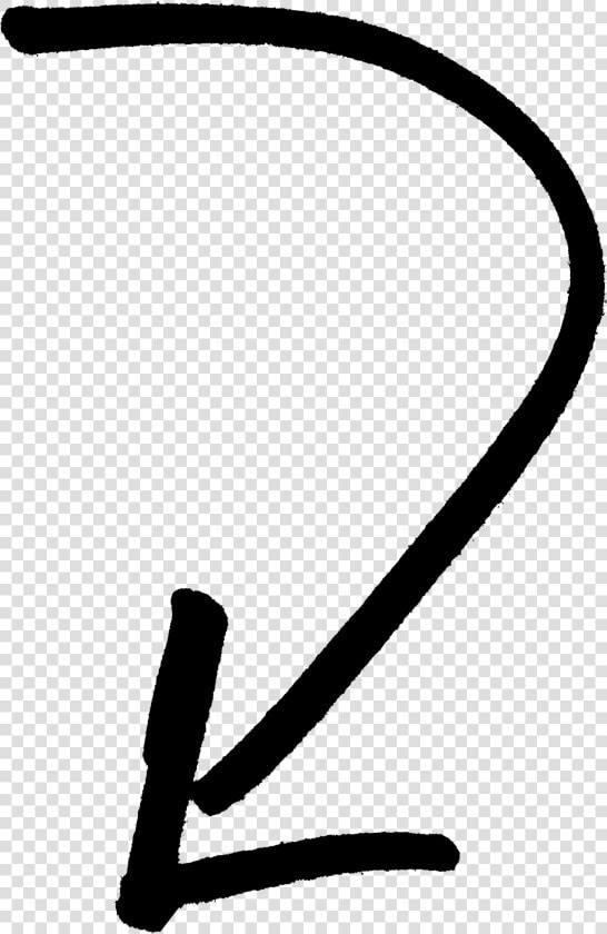 Curved Arrow Going Down  HD Png DownloadTransparent PNG