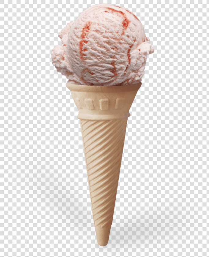 Cone Strawberry 1340 X1340   Transparent Ice Cream Scoop  HD Png DownloadTransparent PNG