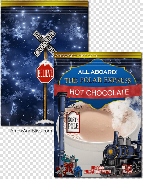 Check Out These Free Polar Express Cocoa Packet Printables   Polar Express Hot Chocolate Packets  HD Png DownloadTransparent PNG