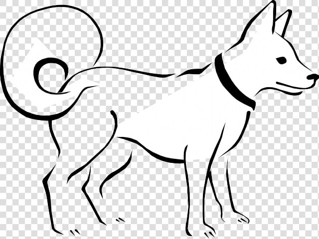 Black And White Dog Clipart   Dog Drawing Black And White  HD Png DownloadTransparent PNG