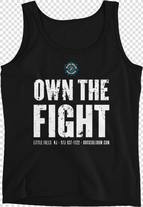 Own The Fight Back Ariane Lipksi Front Black T Shirt   Sleeveless Shirt  HD Png DownloadTransparent PNG