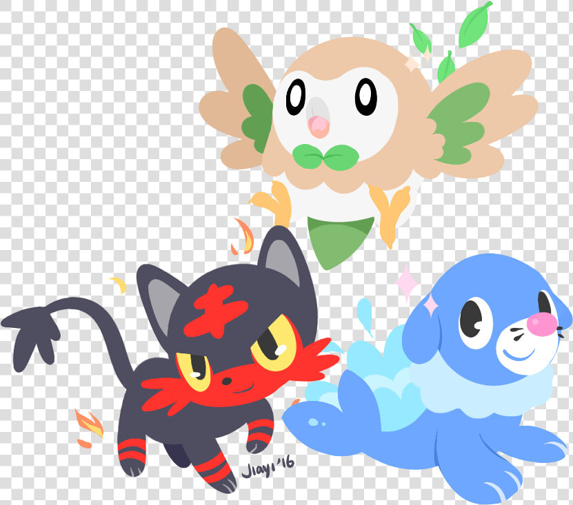 Litten Rowlet Y Popplio Png  Transparent PngTransparent PNG