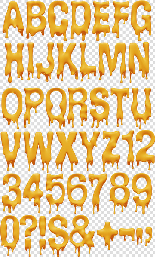 Melting Yellow Font   Melting Word Font  HD Png DownloadTransparent PNG