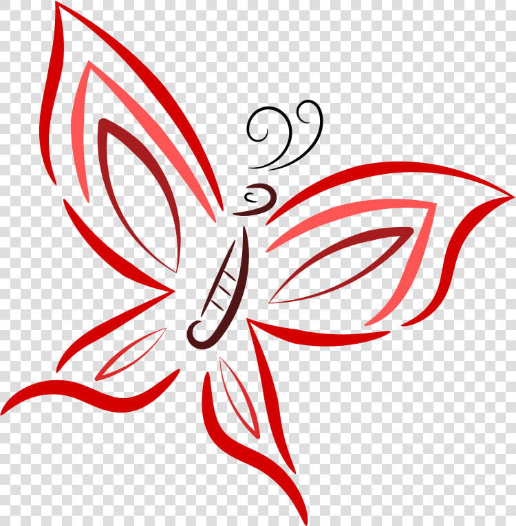 Butterfly Line Art   Kupu Kupu Gambar Dekoratif  HD Png DownloadTransparent PNG