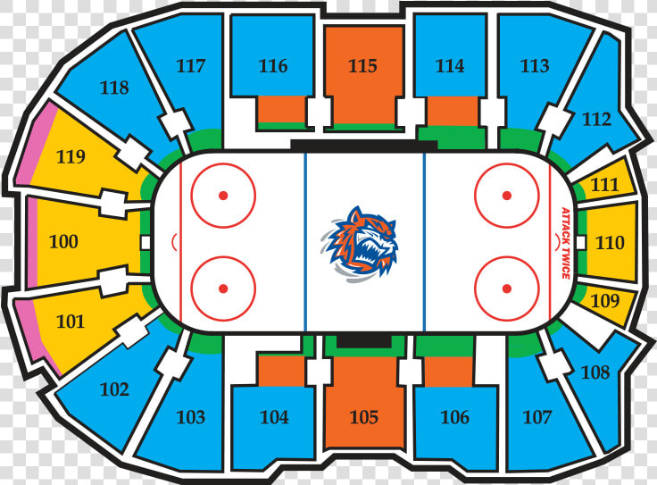 1819 Seating Map Big   Webster Bank Arena Seating Chart Sound Tigers  HD Png DownloadTransparent PNG