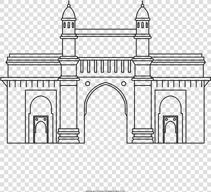 St Louis Arch Coloring Sheet Gateway Of India Coloring   Colouring Page Of Gateway Of India  HD Png DownloadTransparent PNG