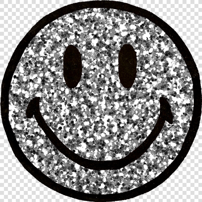  smiley  smileyface  silverglitter  glitter  silver   Silver Smiley Face Clip Art  HD Png DownloadTransparent PNG