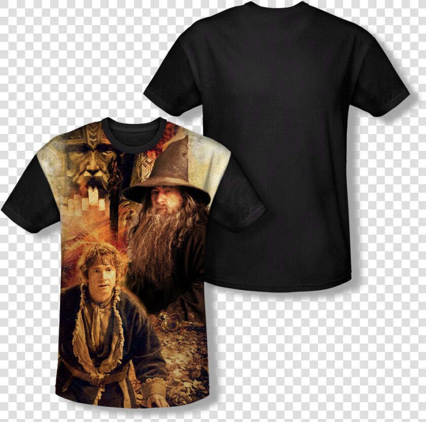 The Hobbit™ Bilbo And Gandalf All Over T Shirt  HD Png DownloadTransparent PNG