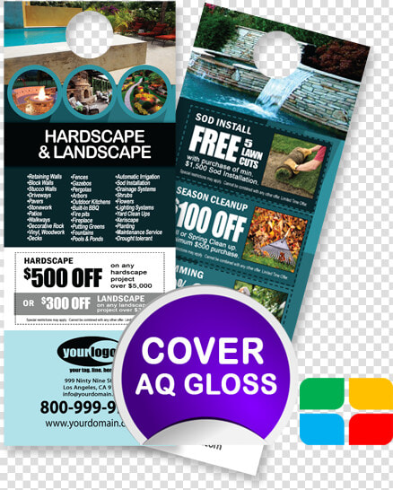 Landscaping Door Hangers La010043 425 X 11 Cov   Door Hanger For Landscape  HD Png DownloadTransparent PNG