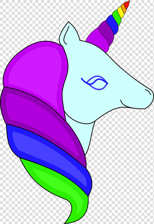 Unicorn  Unicorn Head  Rainbow  Cute  Pretty  Colorful   Enhjørning Hoved Tegning  HD Png DownloadTransparent PNG