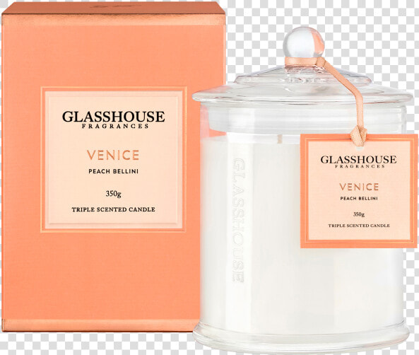 Venice Peach Bellini Triple Scented Candle By Glasshouse   Glasshouse Candles Venice  HD Png DownloadTransparent PNG