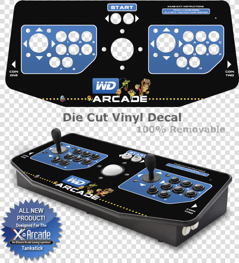 Tankstick Skin   Arcade Control Panel Sticker  HD Png DownloadTransparent PNG