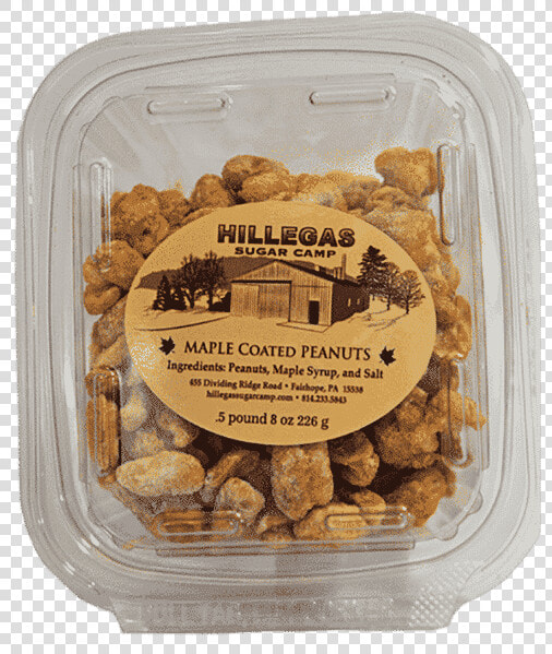 Hillegas Sugar Camp Maple Coated Peanuts Half Pound   Walnut  HD Png DownloadTransparent PNG