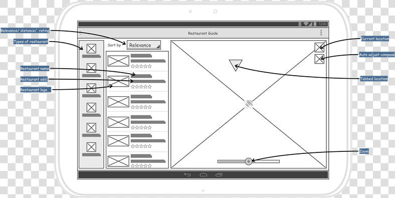 Android Tablet Wireframe   Wireframe Tablet  HD Png DownloadTransparent PNG