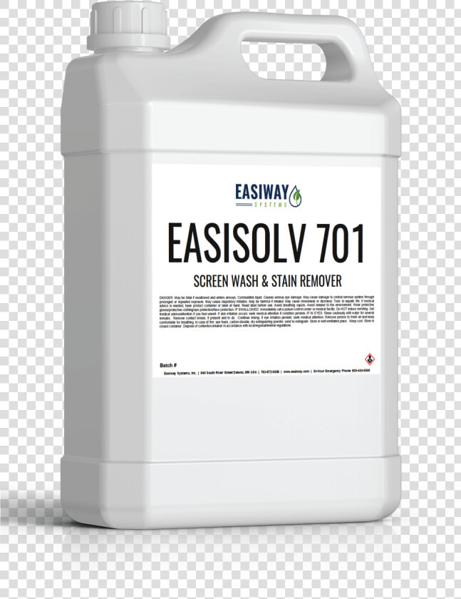 Easisolv™ 701 Screen Wash  amp  Stain Remover   Fast Drying Textile General Chemical Cleaning Agent  HD Png DownloadTransparent PNG