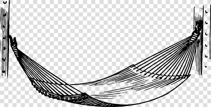 Transparent Camping Clip Art   Hammock Black And White  HD Png DownloadTransparent PNG