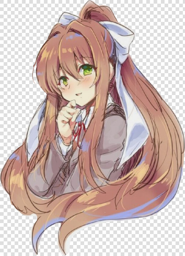  monika  ddlc  ddlcjustmonika  dokidokiliteratureclub   Anime  HD Png DownloadTransparent PNG