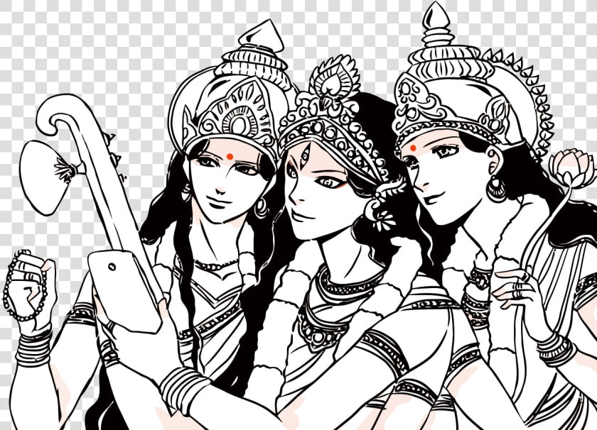 Navaratri Special Sketch  HD Png DownloadTransparent PNG