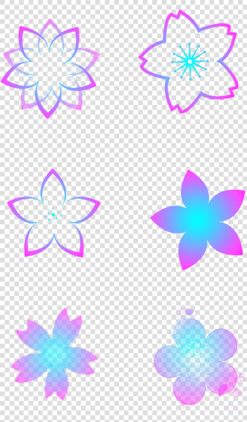 Fantasy Gradient Floral Decorative Elements Dreamy   Vector Graphics  HD Png DownloadTransparent PNG