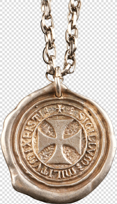 Transparent Medieval Knight Png   Knights Templar Seal Necklace  Png DownloadTransparent PNG