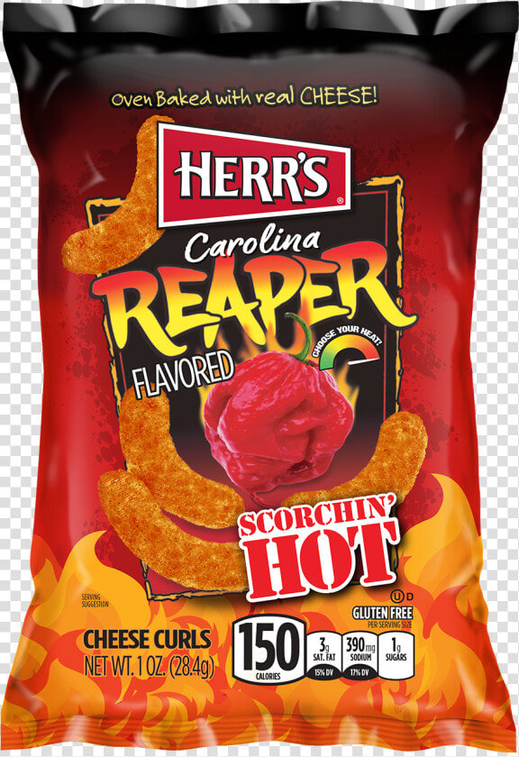 Herr  39 s Carolina Reaper Cheese Curls  HD Png DownloadTransparent PNG