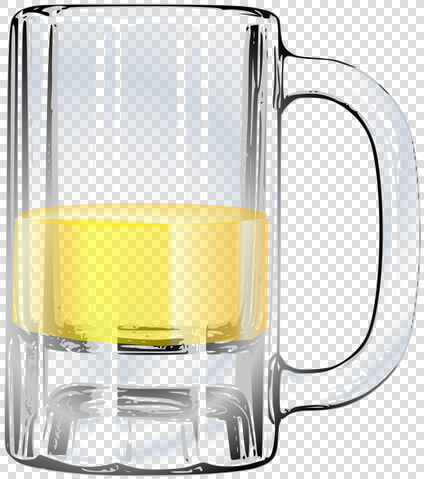 Vector Image Of Half full Beer Mug   Empty Beer Mug Clipart  HD Png DownloadTransparent PNG