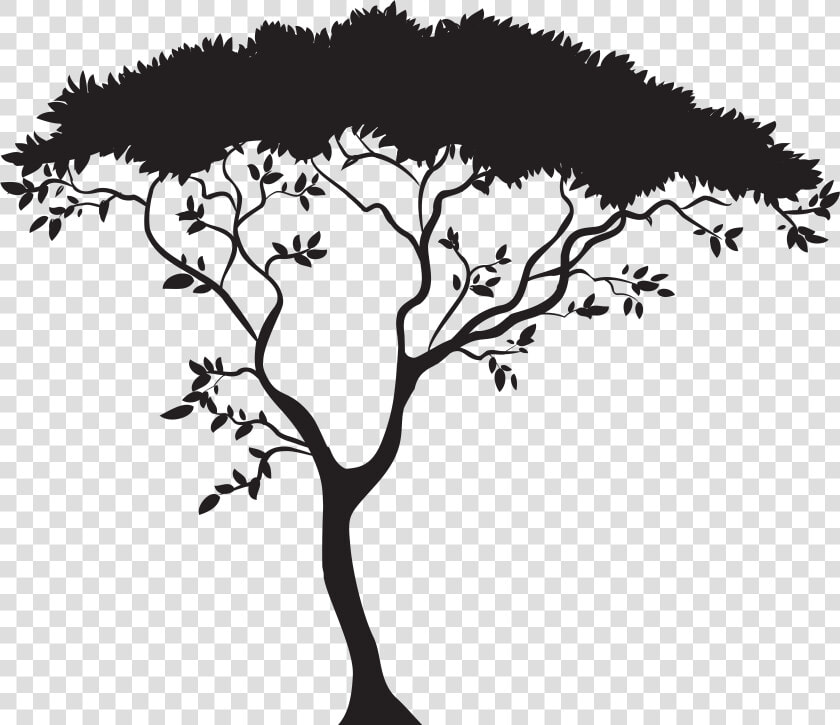 Grassland Tree Png Black And White  Transparent PngTransparent PNG