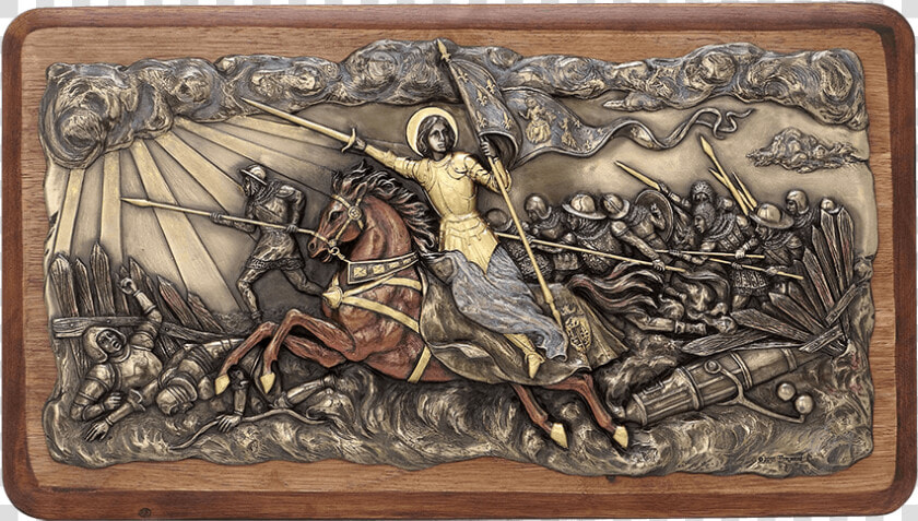 Bronze Joan Of Arc Into Battle Wall Plaque   Relief  HD Png DownloadTransparent PNG