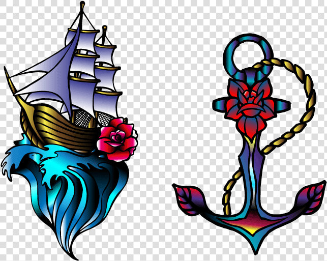  oldschool  oldschooltattoo  newschool  pirates  ship   New School Ship  HD Png DownloadTransparent PNG