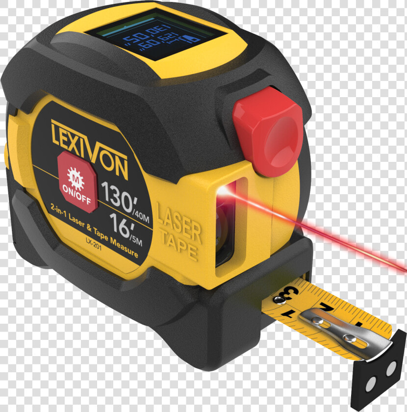 Lexivon 2 In 1 Digital Laser Tape Measure   Distance Meter Tape  HD Png DownloadTransparent PNG