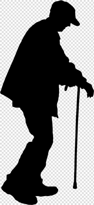 Old Age Silhouette Illustration   Old Man Silhouette Png  Transparent PngTransparent PNG