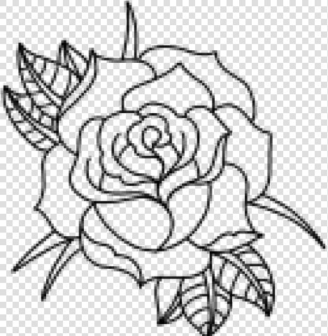 Rose Outline   Small Rose Outline  HD Png DownloadTransparent PNG