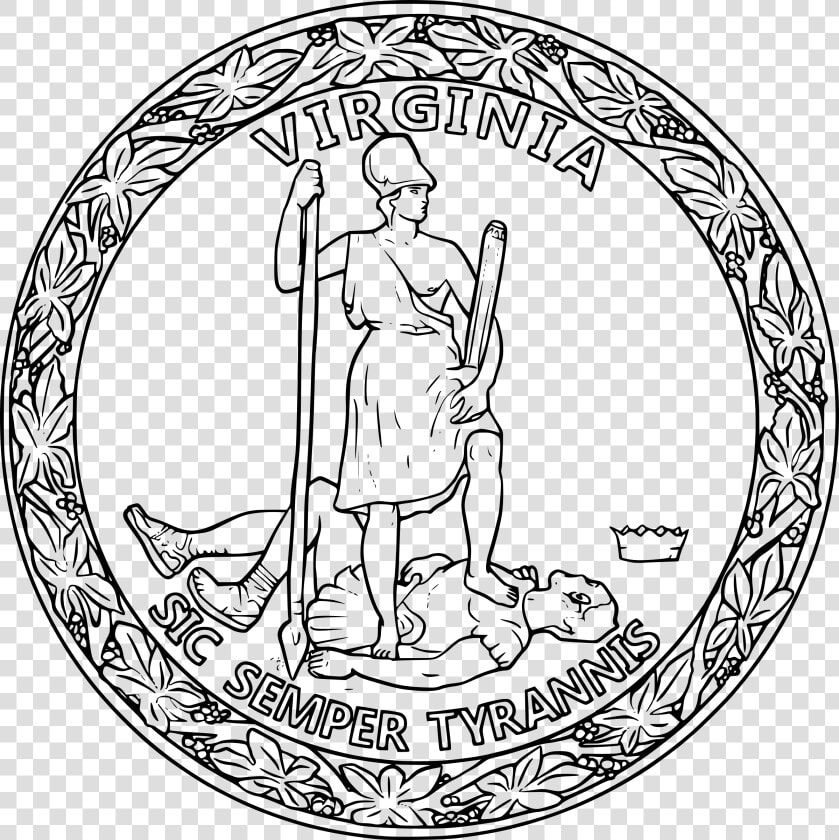 Png Download Of The Commonwealth Virginia Version Big   Outline Virginia State Seal  Transparent PngTransparent PNG