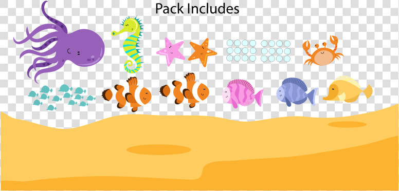 Underwater Wall Decal Pack   Underwater Sand Cartoon Png  Transparent PngTransparent PNG