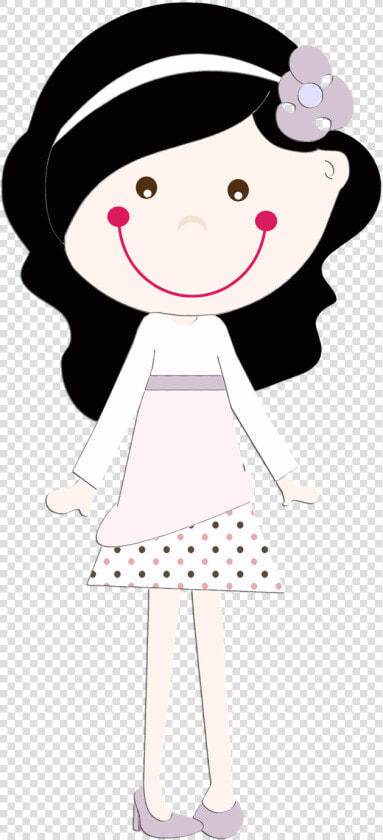 Transparent Family Clipart   Bonequinha De Cabelo Preto  HD Png DownloadTransparent PNG