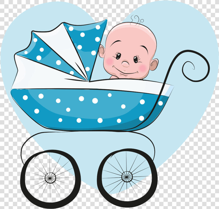 Blue Infant Sitting Illustration Stroller Baby Cartoon   Baby Stroller Clipart Png  Transparent PngTransparent PNG